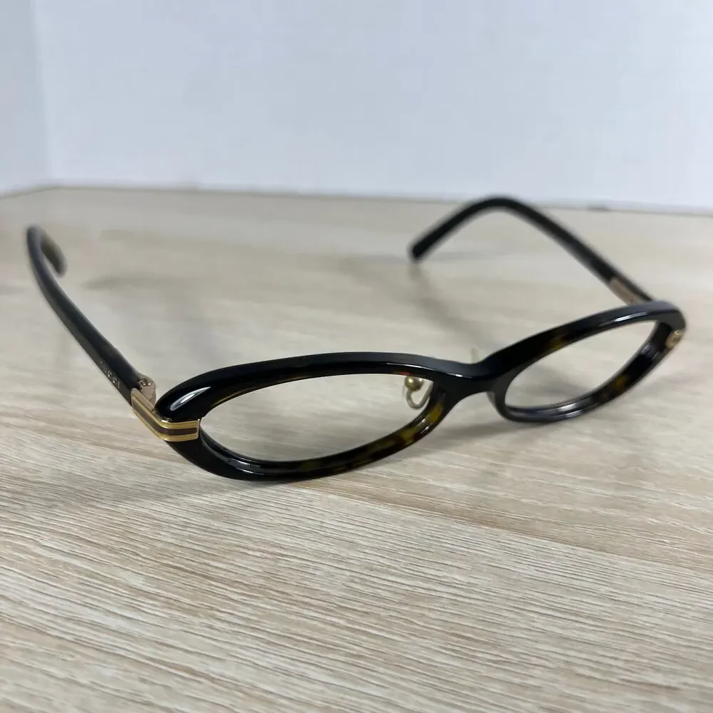 Gucci GG2929 EJZ Eyeglasses Oval Dark Brown Frames Only 52-15-130 Italy